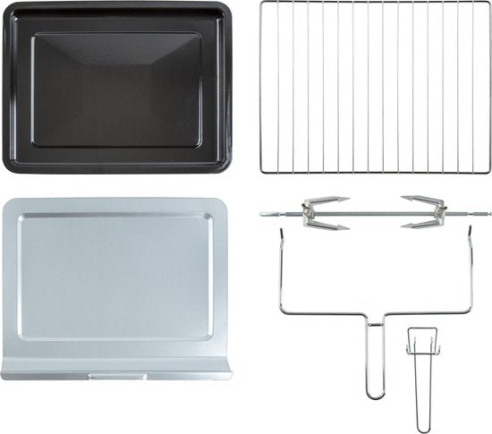 Inventum OV457B - Four à convection encastrable - Plateau tournant - 45 litres - 2000 watts - 6 programmes - Noir