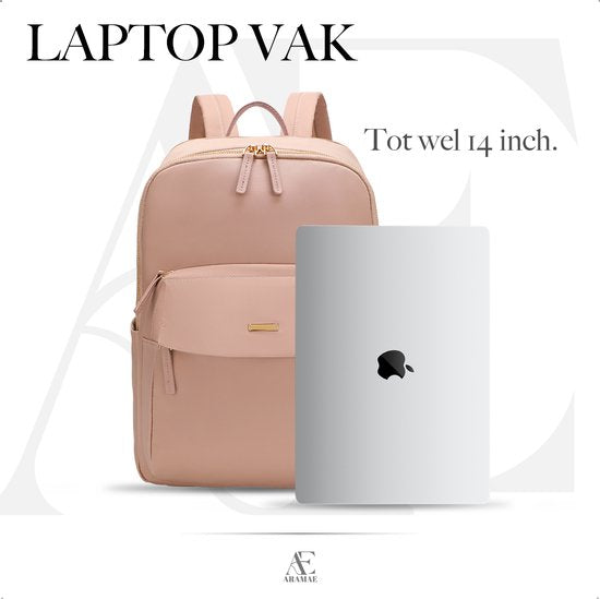 aramae® - Sac à dos femme - Sac à dos femme - Sac à dos fille - Sacoche pour ordinateur portable 14 pouces - Sac d'école - Sac à dos rose