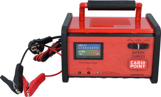 Carpoint Chargeur de batterie 6-12V | chargeur de maintien pour batteries au plomb et au gel