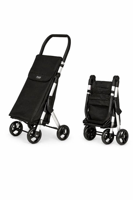 Duett Muuvi Up Chariot de courses - Capacité du sac 46L - 4 roues - Pliable - Noir