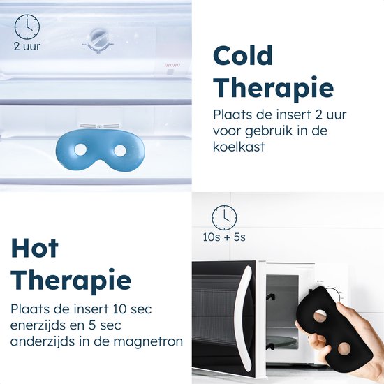 Resty® Masque de sommeil 4-en-1 - 100 % étanche à la lumière - Refroidissement/chauffage/aromathérapie - 3 inserts - Ajustement 4D confortable