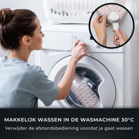 STAUS&BACH HeatMat - Coussin chauffant électrique (100W) avec 6 niveaux de chaleur et minuterie (30, 60 et 90 minutes) - Lavable - Coussin chauffant en polaire de 30 x 40 cm - Coussin chauffant pour la nuque, les épaules, le dos, l'abdomen (périodes) et l