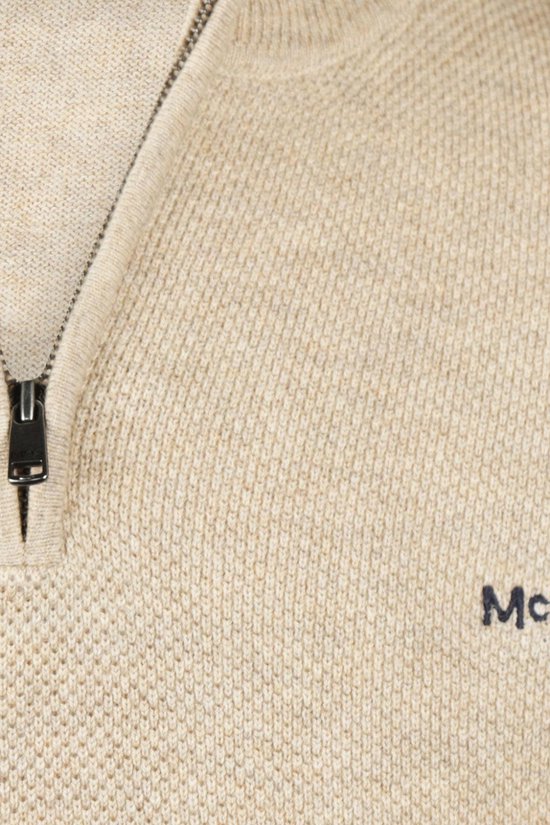 McGregor Half Zip Sweater Merino Wool Structure Sand - Taille 3XL - Hommes - Pullovers