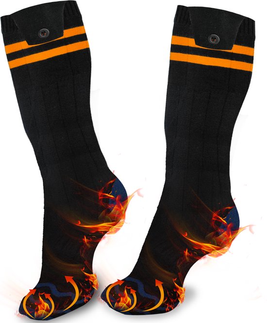 Qualitá Chaussettes chauffantes - Chaussettes électriques - Chaussettes de ski - Chaussettes chauffantes électriques - Chaussettes chauffantes - Taille L - 41-46