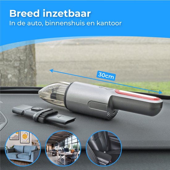 Nuvance - Aspirateur de Voiture - 6000Pa - Aspirateur à Main sans Fil - Rechargeable par USB - Aspirateur de Main - Aspirateur de Voiture - Ramasse-miettes - Ramasse-miettes