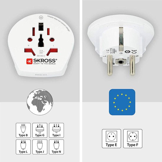 Skross Country Adapter le monde à l'Europe