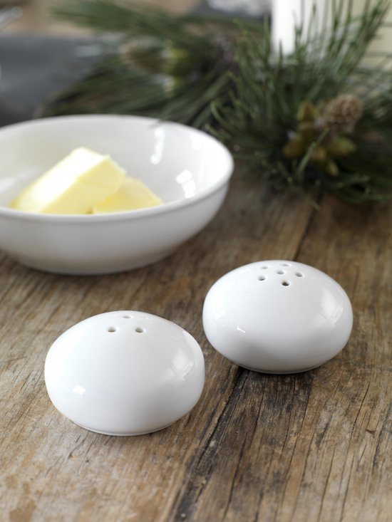 Kitchencraft Set poivre et sel Mikasa 11 X 5.5 Cm Porcelaine Blanc