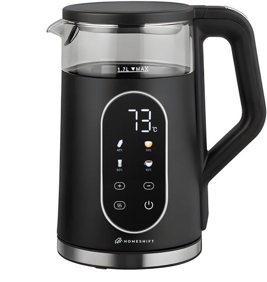 Bouilloire HomeShift® avec contrôle de la température - Fonction maintien au chaud - Double paroi - Électrique - 1,7 litre - 2200W - Noir