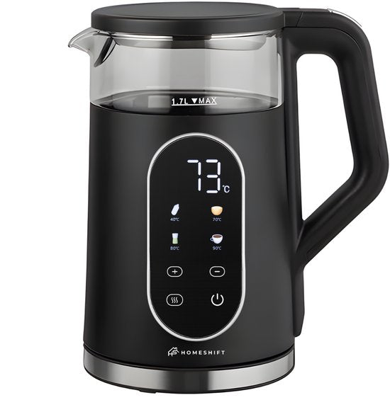 Bouilloire HomeShift® avec contrôle de la température - Fonction maintien au chaud - Double paroi - Électrique - 1,7 litre - 2200W - Noir