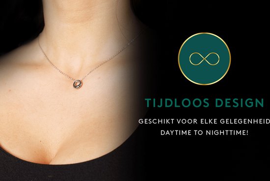 Laura Ferini Collier pour dames Cerchio - Collier en argent avec pendentif - plaqué or blanc 18K - Collier - Collier - Bijoux - Accessoires - Collier pour dames avec pendentif