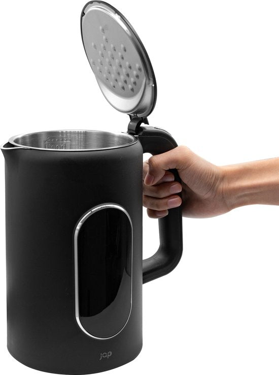 JAP Appliances Aquanova - Bouilloire (1,7 litre) avec contrôle de la température - Fonction maintien au chaud - 40°C pour les aliments pour bébés - Noir