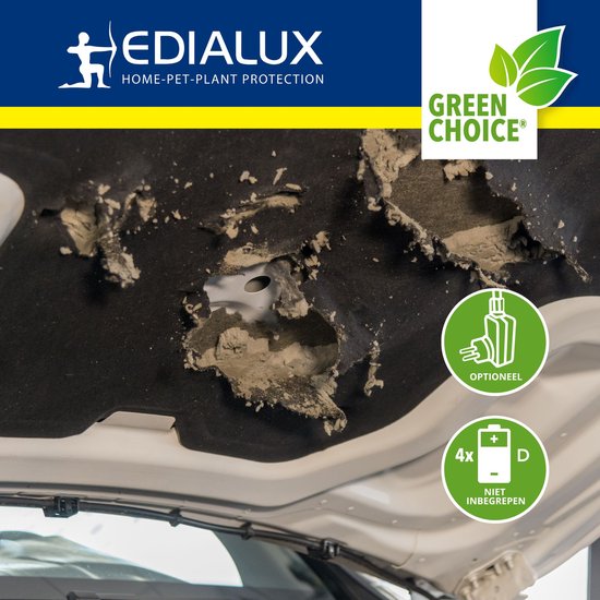 Edialux Ultrasonic Defend Foxes & Marters Flash, répulsif à ultrasons pour renards et martres avec flash, protégez votre jardin efficacement et en toute sécurité, fonctionne avec des piles ou un adaptateur, max 200 m².