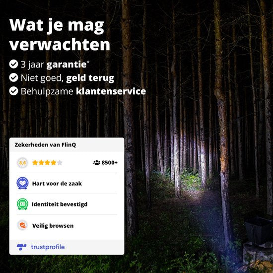 FlinQ Lampe de poche à stylo - Ampoule LED 100 lumens - Alimentation par piles - Lampe de poche résistante à l'eau - Lampe de poche militaire - Idéale pour la trousse d'urgence - Convient aux enfants - Visibilité de 100 mètres - 2 lampes de poche