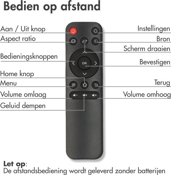 iMoshion Portable Beamer - Mini Beamer / Projecteur Full HD - Streaming via WiFi - Noir