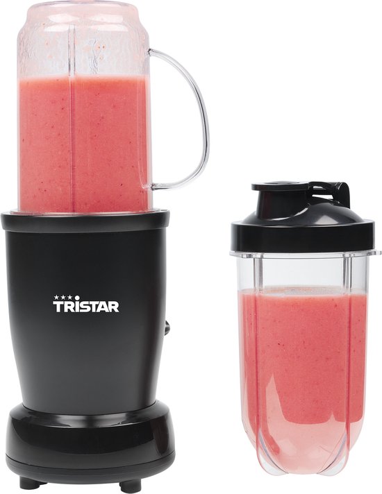 Tristar BL-4486 Smoothie Maker - Blender - Puissance 350W - 0,5 litre - 3 gobelets inclus - Lavable au lave-vaisselle
