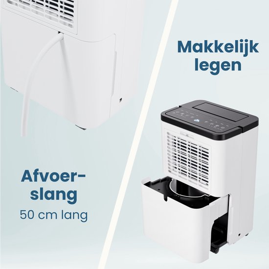 Déshumidificateur et purificateur d'air Auronic - Compact Pro Plus - 24L - Chambre à coucher, salle de bain, salon et bureau - Détecteur d'humidité pour l'intérieur - Blanc