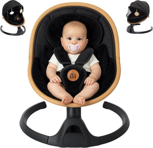 MATTI® - Berceuse électrique - Balançoire pour bébé - Balançoire - Babyswing - Bluetooth et télécommande inclus