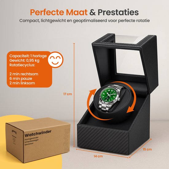 Goliving Watchwinder - Remontoir automatique - Boîte à montres - Boîte à montres - Noir