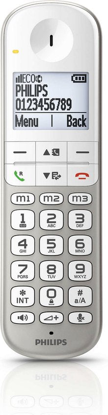 Téléphone résidentiel Philips XL4951S/38 - Ligne fixe - 1 combiné - sans fil - avec répondeur - Extras pratiques pour les personnes âgées - Blanc