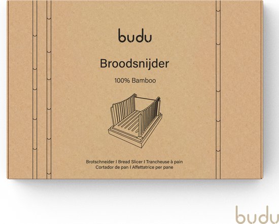 Budu coupe-pain en bambou - Coupe-pain - Planche à pain en bois - Coupe-pain avec bac de récupération - Bambou - 30x20cm