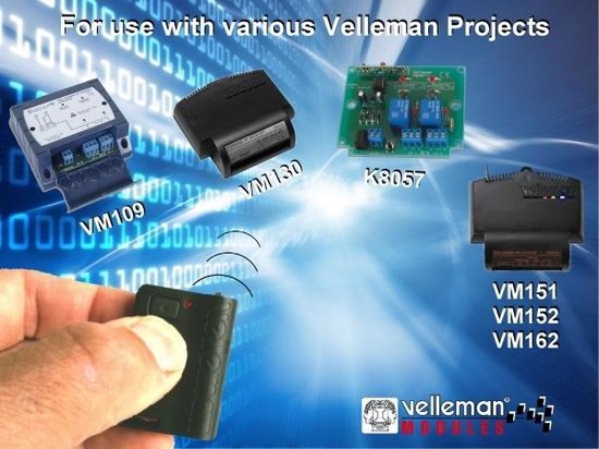 ÉMETTEUR 2 CANAUX AVEC ÉCLAIRAGE LED (VM166T)