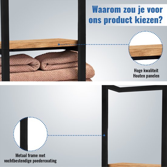 SV Living Porte-serviettes - Porte-serviettes - Pour la salle de bain et la cuisine - 77*28*14cm