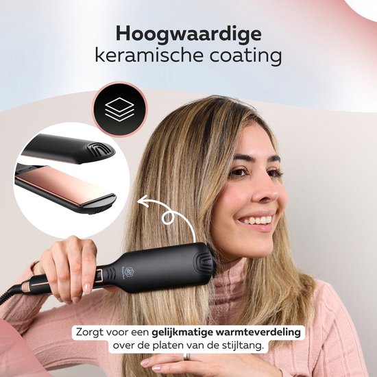 Beeperfect® Straightener Pro Straight - Lissage et bouclage - Lisseurs - Lisseur à cheveux - 80℃ à 230℃ - Tapis chauffant inclus
