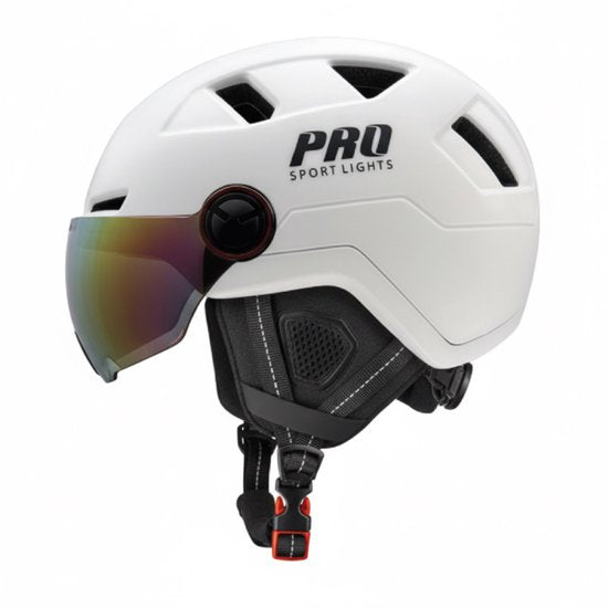 Speed Pedelec Helmet with Visor & Earmuffs Cycling Helmet Adults - White - Medium - NTA8776