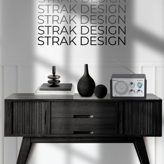 Denver Radio FM portable - Rétro - Alimentation par piles ou secteur - Radio de cuisine - AM - FM - TR63 - Noir