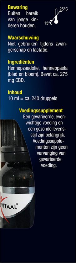 Lucovitaal Hemp Cannabidiol CBD 2.8% Supplément nutritionnel - 10 millilitres