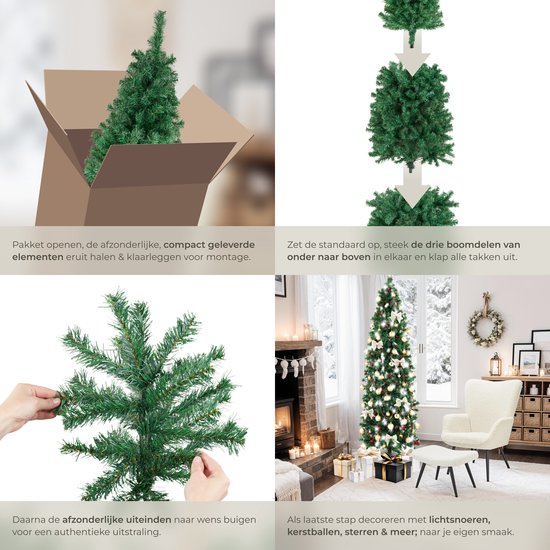 tectake® Arbre de Noël artificiel - Plus vrai que nature avec des branches flexibles - Volumineux - Stable et facile à assembler - Arbre de Noël artificiel comme décoration de Noël - 200 cm - 832 branches - vert