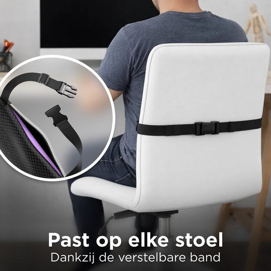 CozySense® Back Support - Coussin dorsal ergonomique avec structure en gel - Bas du dos - Support lombaire à réduction de pression pour la voiture, le bureau et la maison - Respirant, rafraîchissant et antidérapant