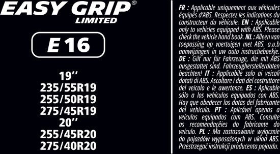Chaînes à neige Michelin Easy Grip Limited - EG-E16