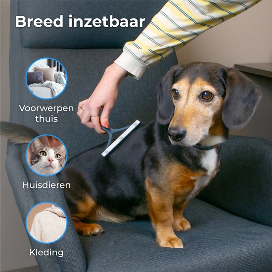 Nuvance - Épilateur pour animaux de compagnie - Épilateur pour chats - Épilateur pour chiens - Épilateur pour peluches - Bleu