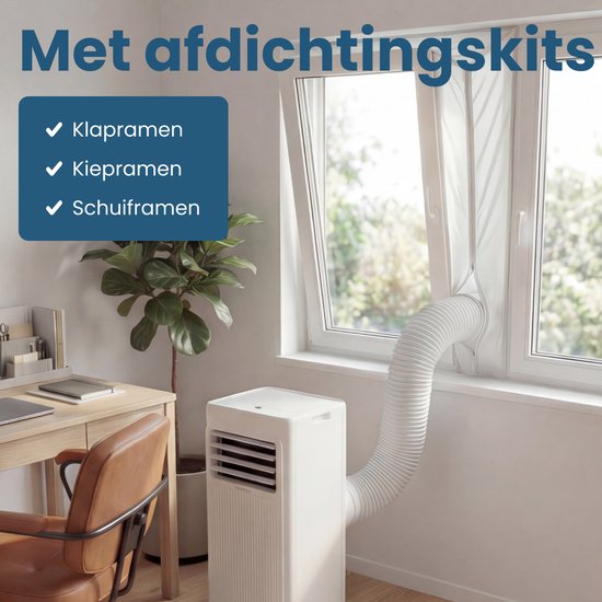 Auronic Mobile Air Conditioner - 7,000 BTU - 3-en-1 - Climatisation avec 2 kits d'étanchéité de fenêtre - Ventilateur - Déshumidificateur - refroidit jusqu'à 20m² - Blanc