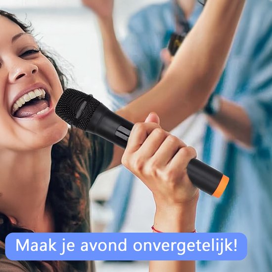 Tech Essentials® Ensemble de microphones sans fil - 2,4Ghz - Récepteur USB-C - Plug & Play | Karaoké - Studio - Jack 3,5-6,3mm - ASMR - Convient à Partybox