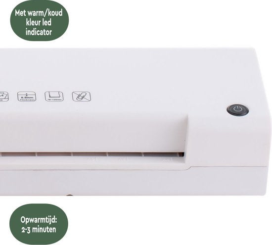 BRASQ Laminator A3 White - Machine à plastifier - Plastifieuse - jusqu'à 125 microns par feuille