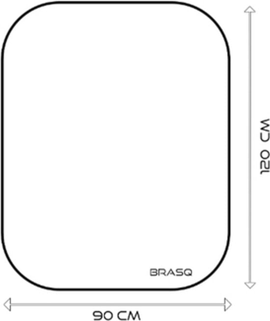 BRASQ Tapis de chaise rectangulaire CM100 - Transparent - 90x120 cm - PVC de haute qualité - Protection des sols durs
