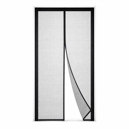 Ceruzo Rideau de porte 100x230 cm - Magnétique - Rideau à mouche - Noir - Velcro