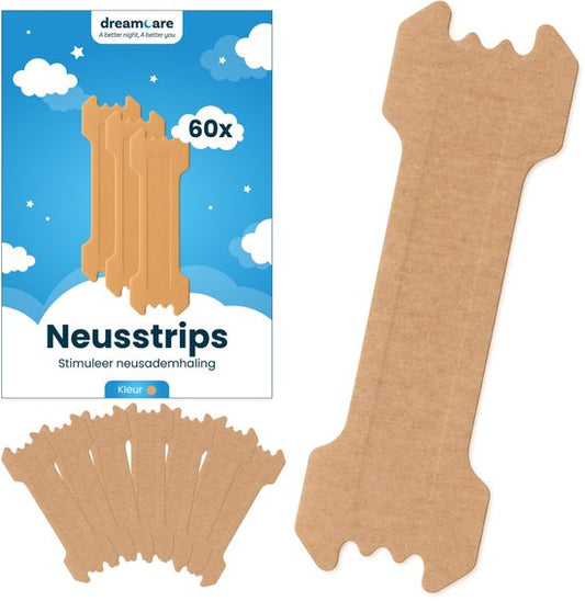 DreamCare Bandelettes nasales Lift - Anti ronflement - Écarteur de nez - contre le ronflement - Pansements nasaux - Bandelettes nasales - 60 pièces