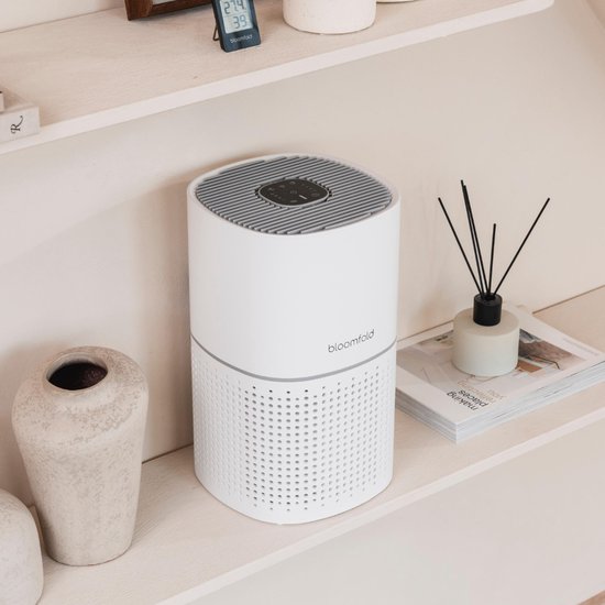 Bloomfold Air Purifier - Purificateur d'air - Filtre HEPA 13 + filtre à charbon - CADR : 240m3/h. - Mode Wifi & App - Indicateur de qualité d'air - 3 modes + mode veille