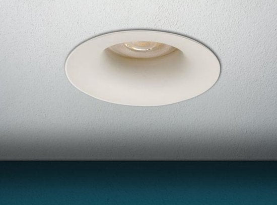 EtiamPro plafonnier encastré GU10 - courbé - blanc