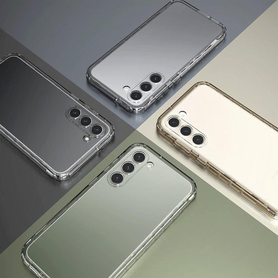 Podec 2-in-1 Case with Screen Protector Suitable for Samsung Galaxy S23 Transparent Phone Case - Anti-Shock Case Cover