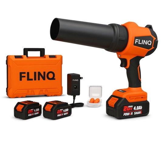 FlinQ Hand Blower Premium - Souffleur de feuilles sans fil avec batterie - Multi purpose - Borseless Motor - incl 2 batteries & ear protectors