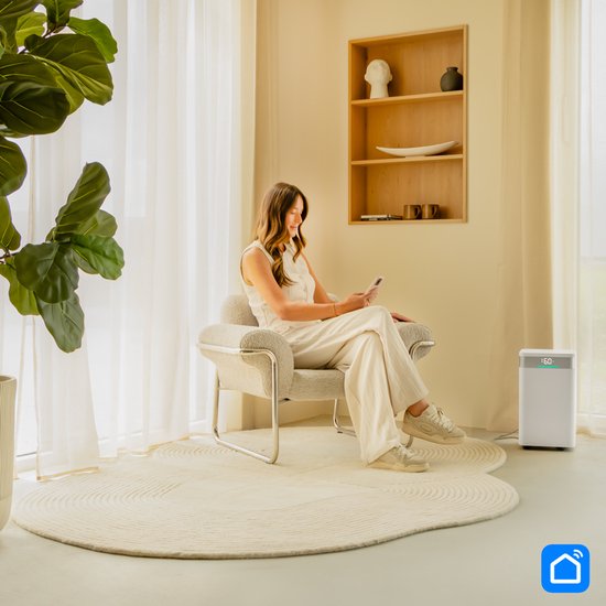 VONROC Déshumidificateur - 12L/jour - réservoir 2L - mode lavage - avec contrôle wifi - avec fonction de purification de l'air