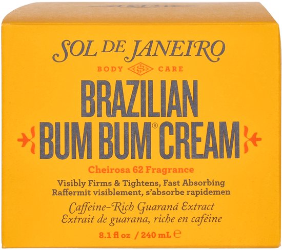 Sol de Janeiro Brazilian Bum Bum Cream - Crème pour le corps avec caféine pour une peau ferme - 240ml