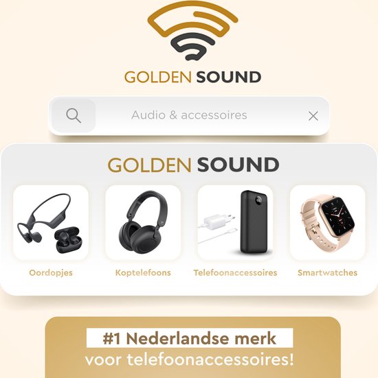 Écouteurs filaires Golden Sound - Écouteurs avec fil et microphone - Connexion USB-C