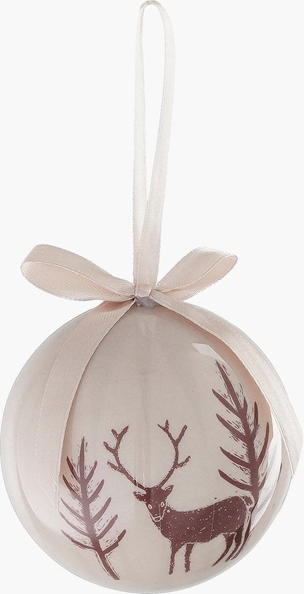 Coffret de boules de Noël House of Seasons - 14 pièces - Ø8 cm - incassable - bleu clair, marron