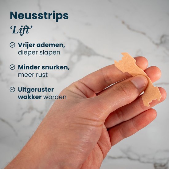 DreamCare Bandelettes nasales Lift - Anti ronflement - Écarteur de nez - contre le ronflement - Pansements nasaux - Bandelettes nasales - 60 pièces
