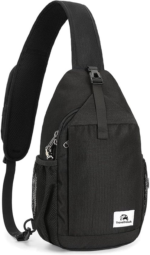 Travelhawk Sling bag - Sac à bandoulière pour hommes et femmes - Unisex - Sac à bandoulière - Imperméable - Noir